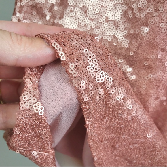 MADDY K - Pink Mini Sequined Party Dress - Picture 9 of 16